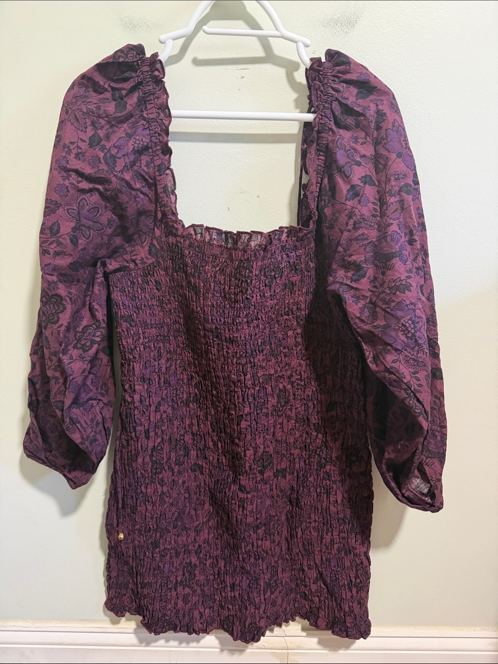 Free People Smock It To Me Mini Dress Size Large